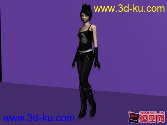 3D打印模型黑肚兜套装姑娘一枚的图片