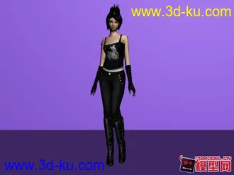 3D打印模型黑肚兜套装姑娘一枚的图片