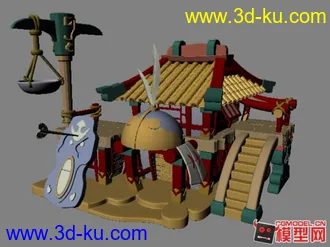 3D打印模型Q版游戏小房子的图片