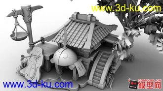 3D打印模型Q版游戏小房子的图片