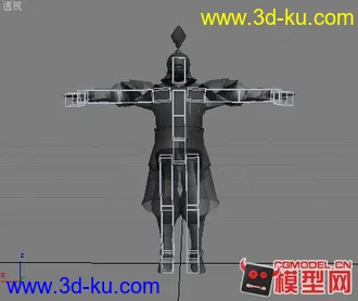 3D打印模型3DMAX 红色盔甲中国武将 绑定的图片
