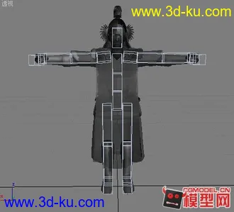 3D打印模型3DMAX 宋凤翅盔山纹甲武将 绑定的图片