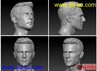 最近没事做的一个人头模型。我上传的文件是obj格式的，另附一张图片供参考，喜欢的...的图片