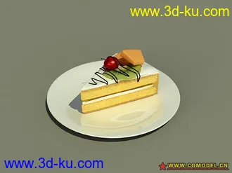 3D打印模型甜点，蛋糕，VR材质，MAX9建模的图片