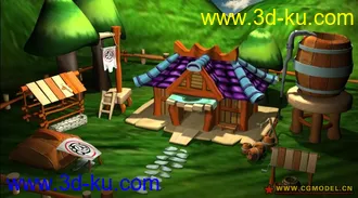 3D打印模型第一次做的 Q版动画场景`的图片