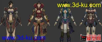 3D打印模型女召唤师套装八件的图片