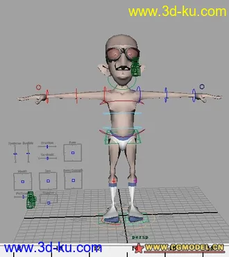 3D打印模型带骨骼绑定设置动画练习必备的图片