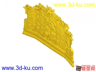 3D打印模型古代皇后后面的屏风的图片