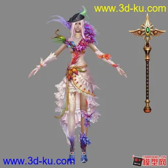 神魔DL-妖艳华美女主3D模型的图片