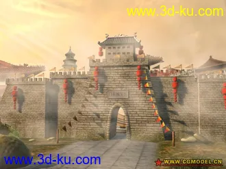 3D打印模型城门的图片