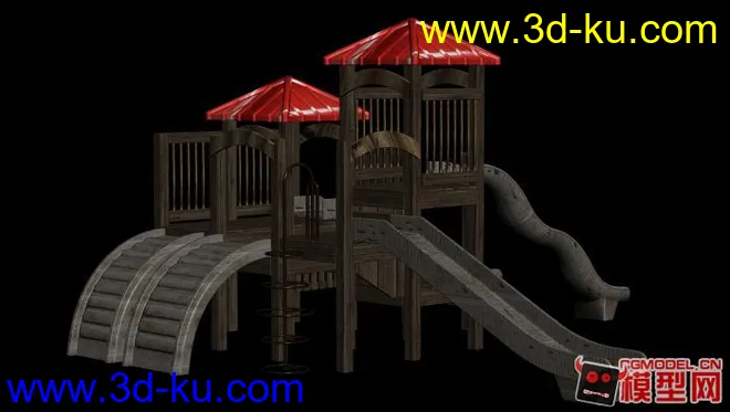 娱乐园中的滑梯模型的图片1
