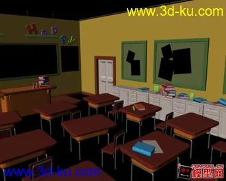 小学教室房间模型免费下载！的图片