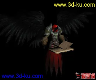 3D打印模型黑暗无脸天使的图片