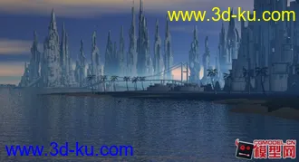科幻城堡模型带贴图的图片