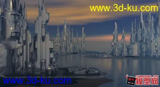科幻城堡模型带贴图的图片