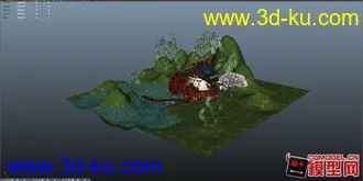 3D打印模型魔兽熊猫人建筑---带贴图材质的图片