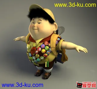 飞屋环游记-角色模型-小胖子罗素--带材质贴图的图片