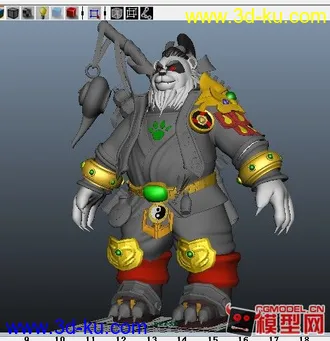 3D打印模型熊猫人改装版的图片