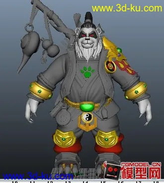 3D打印模型熊猫人改装版的图片