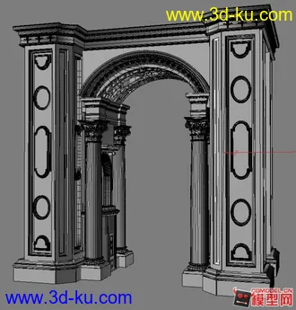 3D打印模型欧洲建筑高模部件的图片
