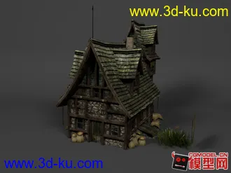 3D打印模型中世纪房子的图片