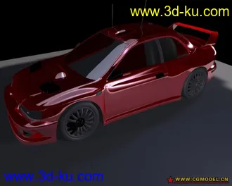 3D打印模型红色车的图片