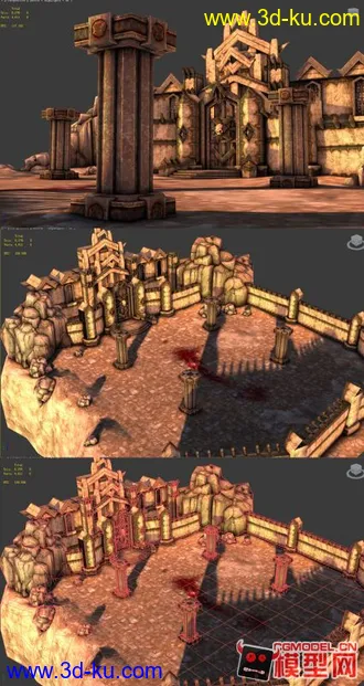 3D打印模型测试场景有渲染管线 ——有fx的图片