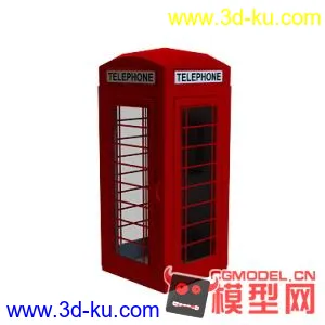 英国老式电话亭模型下载的图片