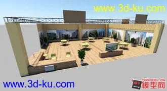 3D打印模型maya天光制作展览小场景的图片