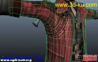 但丁模型 鬼泣4 已重新拓扑 T pose 贴图整合 maya 下载的图片