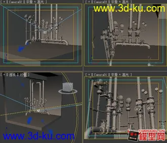 3D打印模型破旧水管场景，有材质贴图，绝对能用，喜欢的拿去！！~~的图片
