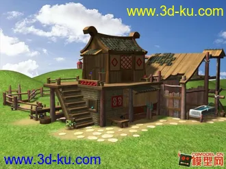 3D打印模型Q版房子的图片