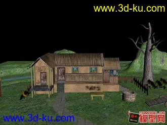 3D打印模型以前做的作业 茅草屋的图片