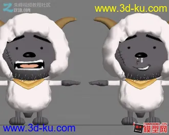 3D打印模型披着羊皮的灰太狼的图片