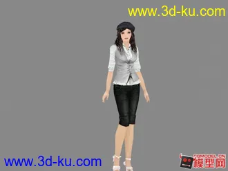 3D打印模型刚得的一个小美女，发来大家瞅瞅啊~~~需要的拿走啊~~~的图片