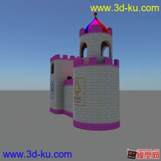3D打印模型城堡垃圾桶的图片