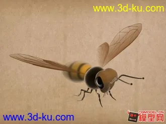 3D打印模型水墨蜜蜂的图片