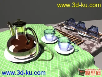 现代室内静物模型的图片