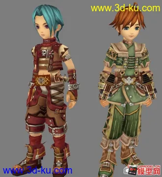 3D打印模型两个小男孩的图片