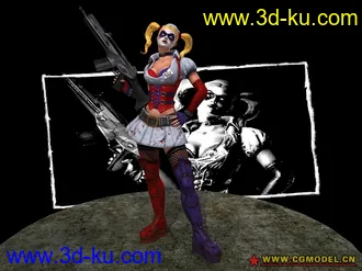 3D打印模型《蝙蝠侠-阿甘疯人院》BOSS女小丑的图片