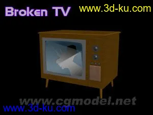 3D打印模型破电视的图片