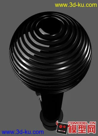 3D打印模型金属质感强烈麦克风的图片