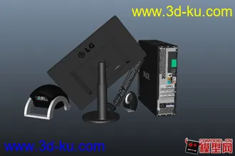 3D打印模型台式电脑+音响的图片