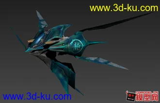3D打印模型一个科幻的战机的图片