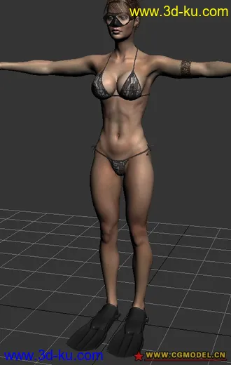 3D打印模型貌似劳拉的女战士的图片