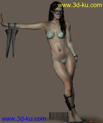 3D打印模型貌似劳拉的女战士的图片