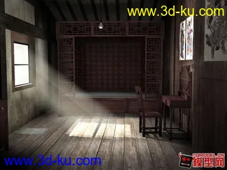 3D打印模型室内场景，在校时做的了。喜欢就收走吧..的图片