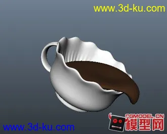 3D打印模型白色咖啡杯 椅的图片