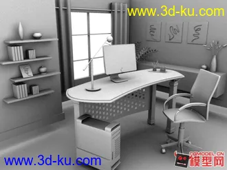 3D打印模型室内场景   办公室的图片