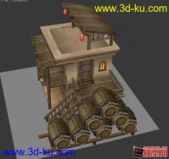 3D打印模型房屋沙漠减模的图片